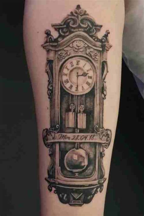 clock tattoo idea|grandfather clock tattoo ideas.